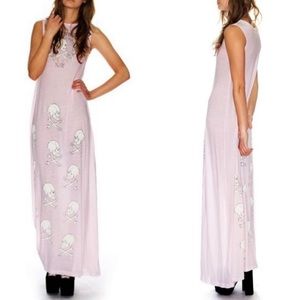 Wildfox RARE Maxi Dress - Love Poison/Skulls